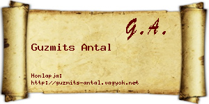 Guzmits Antal névjegykártya